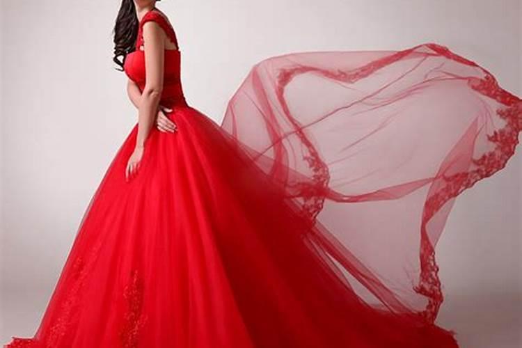 梦见穿红色婚纱的新娘