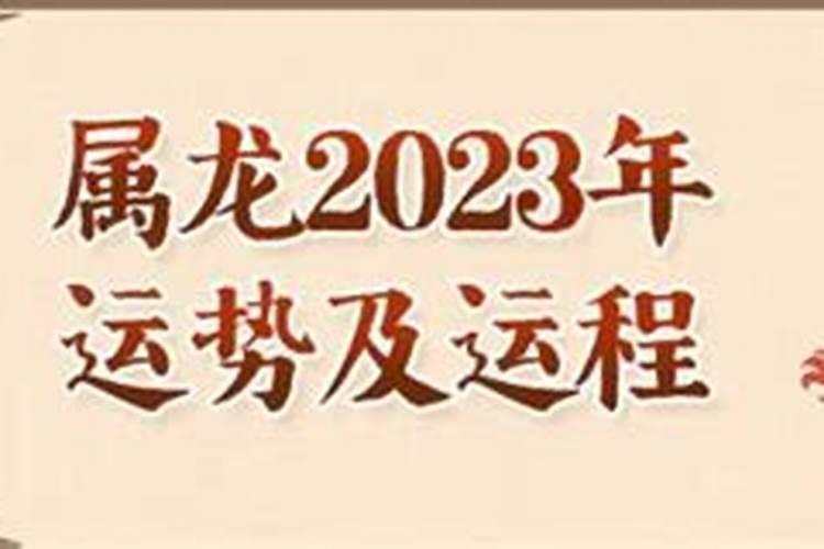 龙生肖2023年运程